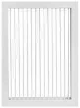 Load image into Gallery viewer, 10x22" Single deflection HVAC grille register with vertical blades for horizontal airflow control in commercial and residential spaces. (front view)