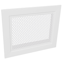 Load image into Gallery viewer, Side view of a 10x8" perforated diffuser vent cover for HVAC use.