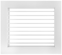 Load image into Gallery viewer, 12x10" commercial single deflection grille with horizontal blades for lobby and office ventilation. (front view)