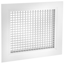 Load image into Gallery viewer, 12x12 inch egg crate HVAC grille register vent cover for uniform air distribution in commercial and residential spaces (side view)