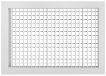 Load image into Gallery viewer, 14x8 double deflection HVAC air grille with front vertical blades, durable white metal vent cover for efficient airflow control