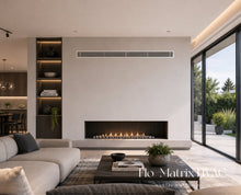 Load image into Gallery viewer, Flo-Matrix 15-degree removable core linear bar grille HVAC air vent with angled blades and removable core for convenient duct access and maintenance.