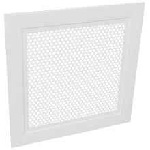Load image into Gallery viewer, Side view of a 16x16" perforated diffuser vent cover for HVAC use.