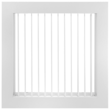 Load image into Gallery viewer, 16x16" commercial single deflection grille with vertical blades for lobby and office ventilation. (front view)