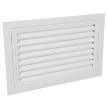 Load image into Gallery viewer, 24x20 hinged aluminum air vent cover side profile 35 degree angle