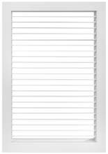 Load image into Gallery viewer, HVAC 8x20" single deflection register with horizontal blades. Ideal vent cover for precise vertical air distribution in commercial spaces. (front view)