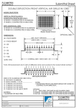 Load image into Gallery viewer, Double Deflection (front vertical blades) air grilles Submittal Sheet