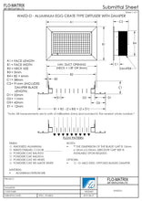 Load image into Gallery viewer, Egg crate air grille vent cover submittal