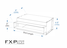 Load image into Gallery viewer, 2 inch slot width plenum dimensions drawing