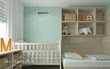 Load image into Gallery viewer, Modern CASA white linear slot air diffuser mounted on wall, high-performance HVAC ventilation solution for homes, offices, and commercial spaces.