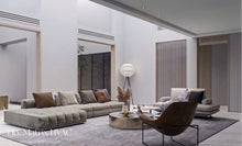 Load image into Gallery viewer, White triple linear slot diffuser installed in wall for efficient HVAC air distribution and modern interior design