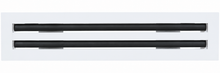 Load image into Gallery viewer, Front view of a white 20 inch 2-slot linear diffuser with 19mm openings for precision airflow in commercial HVAC systems