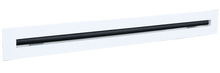 Load image into Gallery viewer, Side view of a white 22 inch 1-slot linear diffuser with 19mm openings for precision airflow in commercial HVAC systems