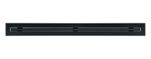 Load image into Gallery viewer, Front view of a black 32-inch 1-slot linear diffuser with 19mm openings for precision airflow in commercial HVAC systems