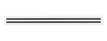 Load image into Gallery viewer, Front view of a white 32 inch 2-slot linear diffuser with 19mm openings for precision airflow in commercial HVAC systems