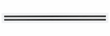 Load image into Gallery viewer, Front view of a white 48 inch 2-slot linear diffuser with 19mm openings for precision airflow in commercial HVAC systems