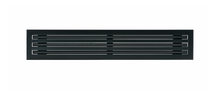 Load image into Gallery viewer, Front view of a black 48 inch 3-slot linear diffuser with 19mm openings for precision airflow in commercial HVAC systems