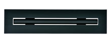 Load image into Gallery viewer, Front view of a black 12-inch 1-slot linear diffuser with 25mm openings for high airflow in commercial HVAC systems