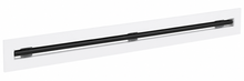 Load image into Gallery viewer, Side view of a white 36 inch 1-slot linear diffuser with 25mm openings for high airflow in commercial HVAC systems.