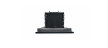 Load image into Gallery viewer, Another side view of a black 48-inch 1-slot linear diffuser with 25mm openings for high airflow in commercial HVAC systems