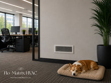 Load image into Gallery viewer, Modern single horizontal air grille vent cover designed to replace traditional HVAC registers, providing a clean architectural appearance and efficient airflow for wall and ceiling applications.