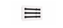 Load image into Gallery viewer, Side view of a white 10x6 inch 3-slot modern AC vent cover linear diffuser with 25mm openings for high airflow in commercial HVAC systems