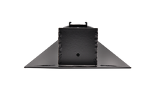 Load image into Gallery viewer, Another side view of a black 24-inch mud-in linear slot diffuser with a 25mm opening for high airflow in commercial HVAC systems