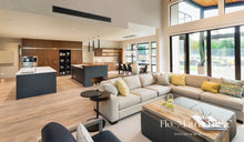 Load image into Gallery viewer, Triple linear slot diffuser in black high-flow finish installed in residential HVAC ceiling system for enhanced air distribution, modern architectural design, and efficient ventilation performance