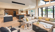 Load image into Gallery viewer, Triple linear slot diffuser in black high-flow finish installed in residential HVAC ceiling system for enhanced air distribution, modern architectural design, and efficient ventilation performance