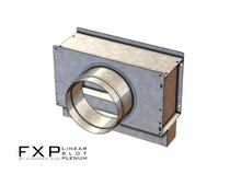 Load image into Gallery viewer, Plenum 8x2 10x2 12x2 14x2 16x2 18x2 with 6 inch round connection FXP standard style
