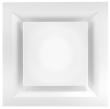 Load image into Gallery viewer, 12x12" Aluminum Single Cone Ceiling Square Diffuser - (with removable core)