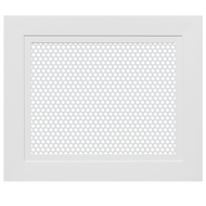 10x8 perforated air vent cover front view, aluminum frame with steel face HVAC diffuser grille for wall or ceiling