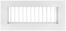 Load image into Gallery viewer, 14x4" single deflection grille register with vertical blades for horizontal airflow control. Durable vent cover for sidewall HVAC installations. (front view)
