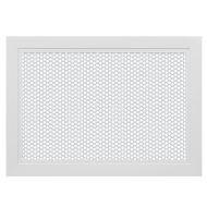16x14 perforated air vent cover front view, aluminum frame with steel face HVAC diffuser grille for wall or ceiling