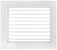 16x14 aluminum HVAC supply register front view horizontal blade grille for residential and commercial ventilation