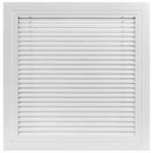Load image into Gallery viewer, 20x20 hinged aluminum air vent cover front view 35 degree angled HVAC grille

