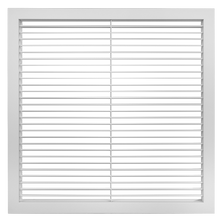 Load image into Gallery viewer, HVAC 24x24&quot; single deflection register with horizontal blades. Ideal vent cover for precise vertical air distribution in commercial spaces. (front view)
