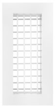 Load image into Gallery viewer, 4x10&quot; double deflection HVAC supply grille register with vertical front blades for precision airflow control in vent covers (front view)
