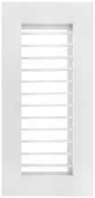 Load image into Gallery viewer, HVAC 4x16&quot; single deflection register with horizontal blades. Ideal vent cover for precise vertical air distribution in commercial spaces. (front view)
