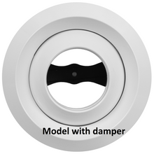 Load image into Gallery viewer, 8&quot; aluminum industrial air nozzle diffuser white front view (with damper)
