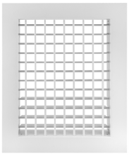 Load image into Gallery viewer, 8x10" double deflection HVAC supply grille register with vertical front blades for precision airflow control in vent covers (front view)
