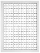 Load image into Gallery viewer, 8x16&quot; double deflection HVAC supply grille register with vertical front blades for precision airflow control in vent covers (front view)
