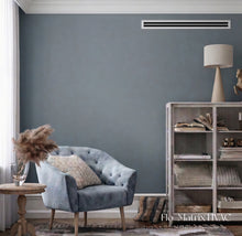 Load image into Gallery viewer, White double linear slot diffuser (high airflow) installed on the wall for modern HVAC air distribution and clean architectural design
