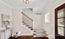 Load image into Gallery viewer, White double linear slot diffuser installed on the wall for modern HVAC air distribution and seamless interior design
