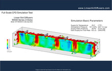 Load image into Gallery viewer, Linear Slot Diffuser High Air Flow CFD Simulation - 3 slot
