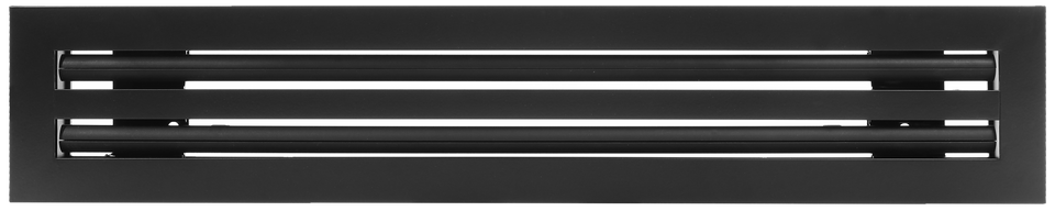 Linear slot diffuser 2 slots HVAC air vent cover black - wide slots - ships with Canada and USA
