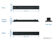 Load image into Gallery viewer, 16&quot; Linear Slot Diffuser HVAC modern air vent cover - black finish
