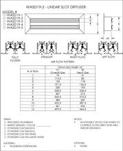 Load image into Gallery viewer, 12&quot; Linear Slot Diffuser HVAC air vent cover 2 slots - matte white finish
