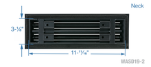 Load image into Gallery viewer, 12&quot; Linear Slot Diffuser HVAC air vent cover 2 slots - matte black finish
