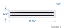 Load image into Gallery viewer, 18&quot; Linear Slot Diffuser HVAC air vent cover 2 slots - matte white finish
